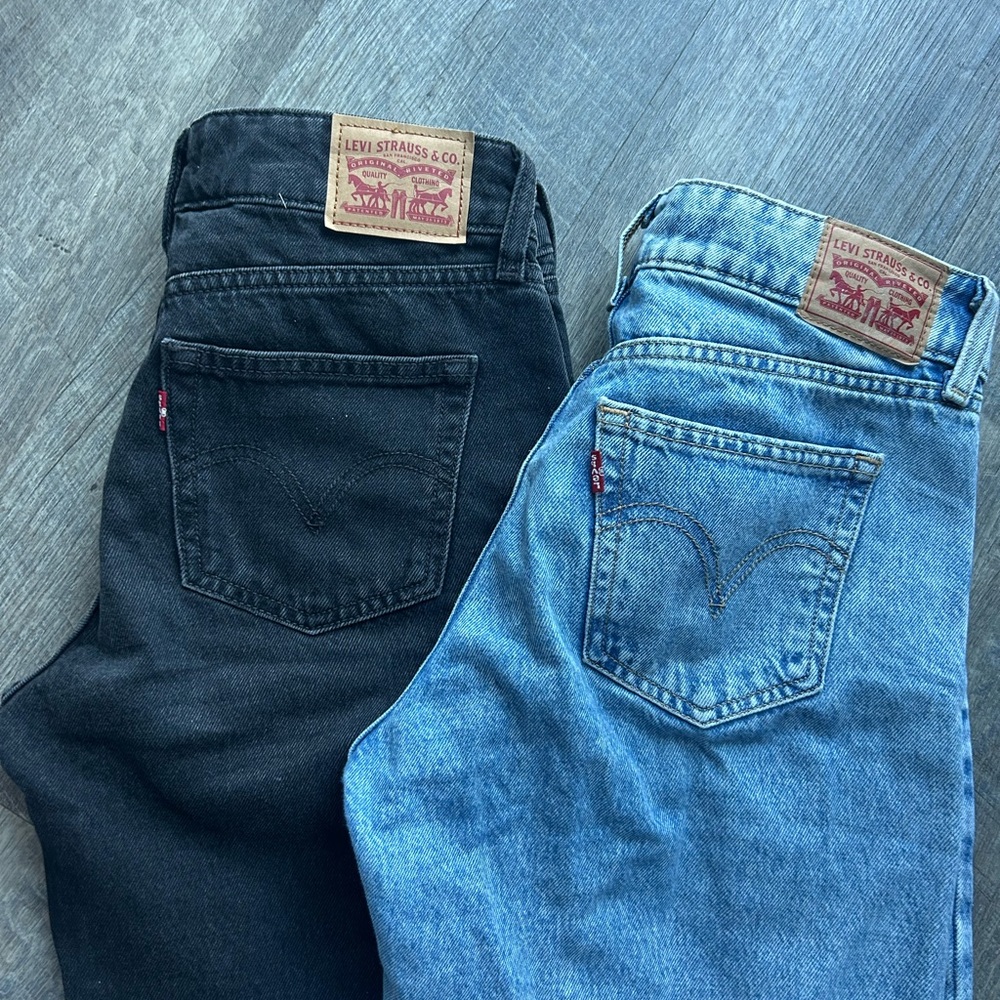 Levi's Black and Blue Straight Leg Jeans Classic Style
